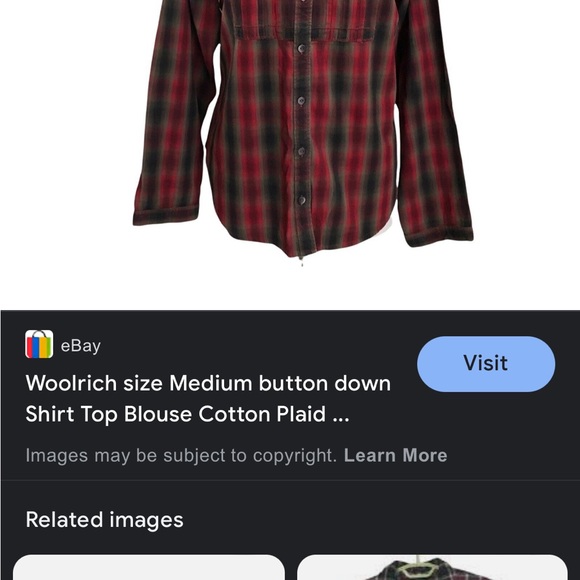 Woolrich Plaid Tuxedo Front Top Banded Collar - Picture 5 of 7